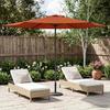 Garden Umbrella with Base 300 X 300 Cm Polyester Rectangular