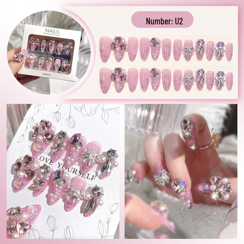 High-End Handmade Nail Art: Pure Desire Style Rhinestone Nail Stickers Collection.