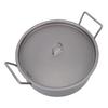  Ti Stockpot 2.3L Lightweight Portable Multipurpose Soup Pot with Dual Handles Non Stick Coating for Outdoor Camping Hiking Fishing sy to Cln 