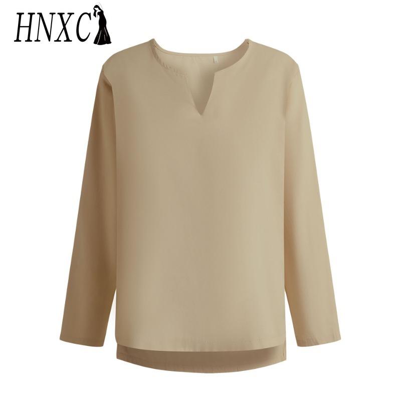 HNXC Pamuk Uzun Kollu Tişört Erkek Modası Bol Gömlek Baskılı Şefkatli Gömlek