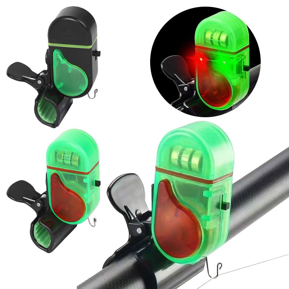 Fishing Bite Alarm with LED Light, Clip On Fish Rod Electronic Fish Bite Alarm Sound Bite Alert Bell with LED Lights