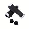 1 Pair Black Anti-Slip Silicone Bicycle Handlebar Grips Fit for Road & Mountain Bikes, Electric Scooter Handle Covers, Cycling Accessories