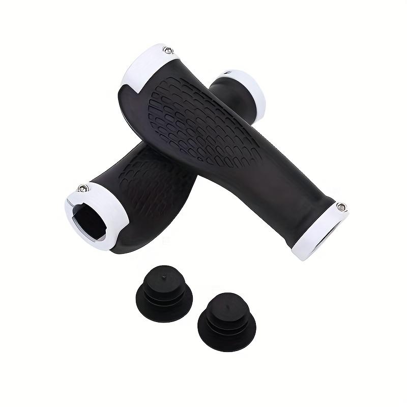 1 Pair Black Anti-Slip Silicone Bicycle Handlebar Grips Fit for Road & Mountain Bikes, Electric Scooter Handle Covers, Cycling Accessories