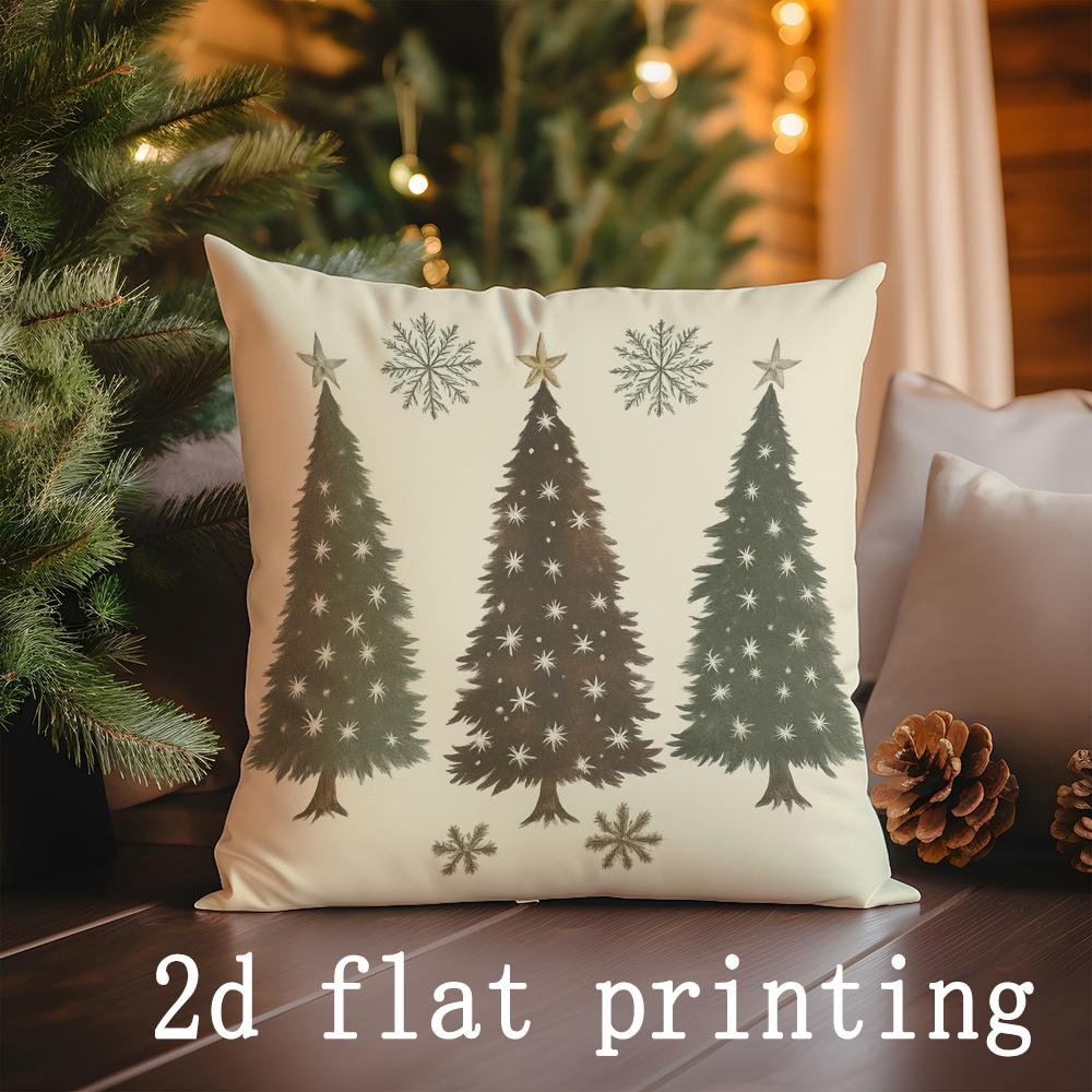

Домашний Декор Рождественские Елки Узорные Наволочки Подходят Для Дивана Спальни Автомобиля Наволочка Подушка Прямоугольная Подушка Спинки 16x16Inch