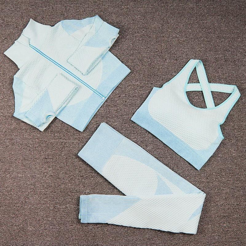 JYL Seamless Quick Dry Long Sleeve Pants Plus Size Yoga Set