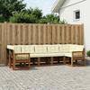 Outdoor Sofa Set 7 pcs Natural and Cream