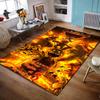 Area Rug Five Nights At Freddy Springtrap Burning Fire 10th Anniversary Horror Game Art Decor for Living Room Bedroom Gift for Men