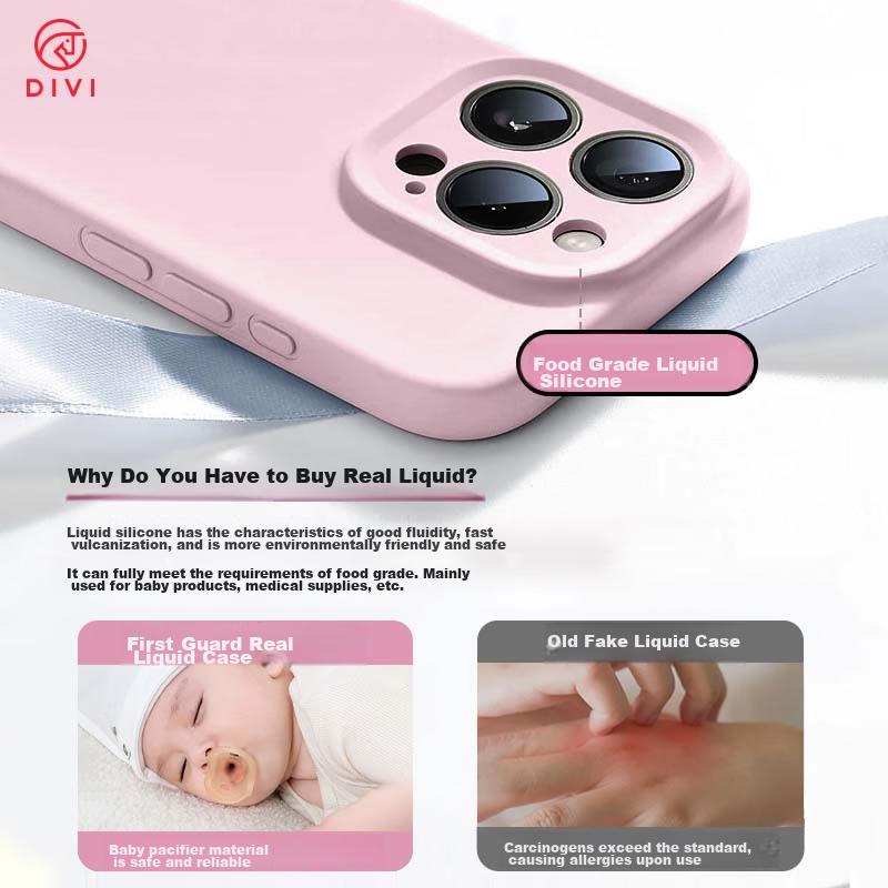 Official Version True LiquidIPhone 12 Case, Liquid Silicone Skin-Friendly Full Camera Protection, Ultra-Thin Shockproof Anti-Scratch Case, Pink
