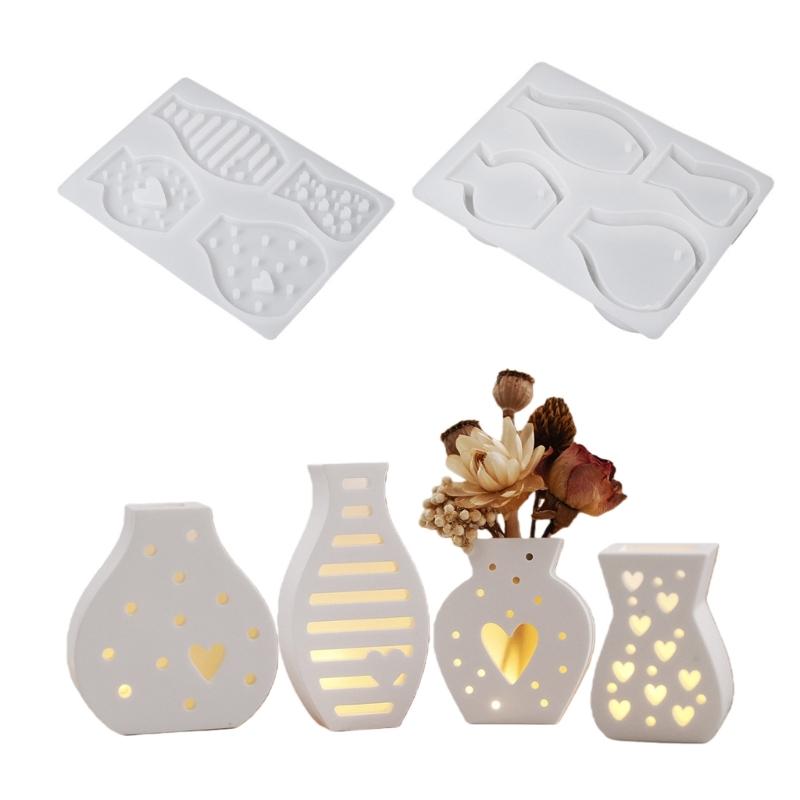 

Heart Shaped Striped Polkas Dot Silicone Mould Reusable For Craft Floral Arrangements Home Decoration Gift 1