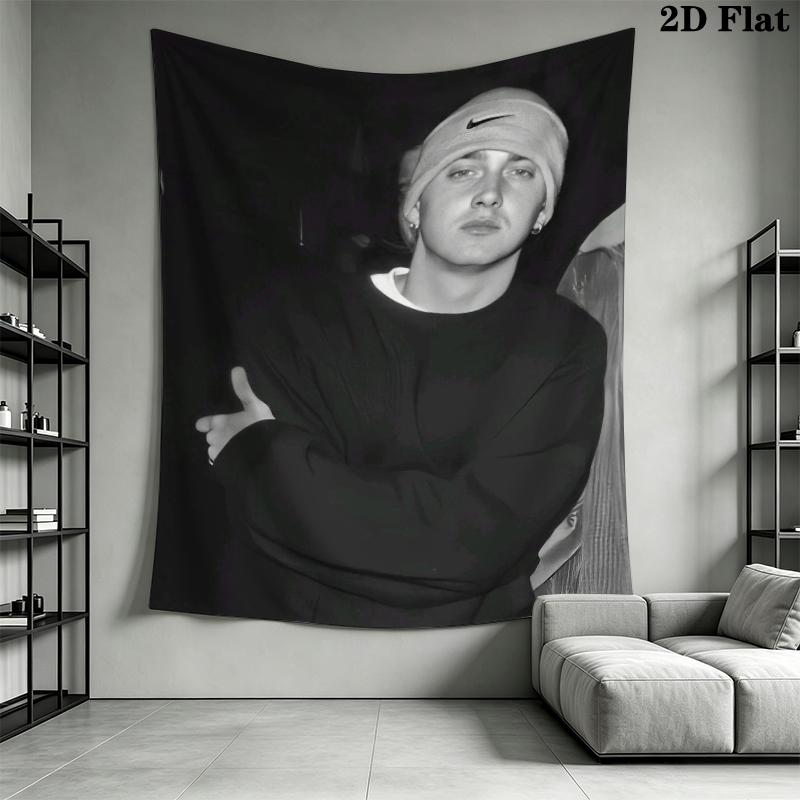 Eminem Wall Tapestry Aesthetic Wall Hanging Printed Fabric Blanket Decorative Tapestries for Bedroom Living Room Home Decor