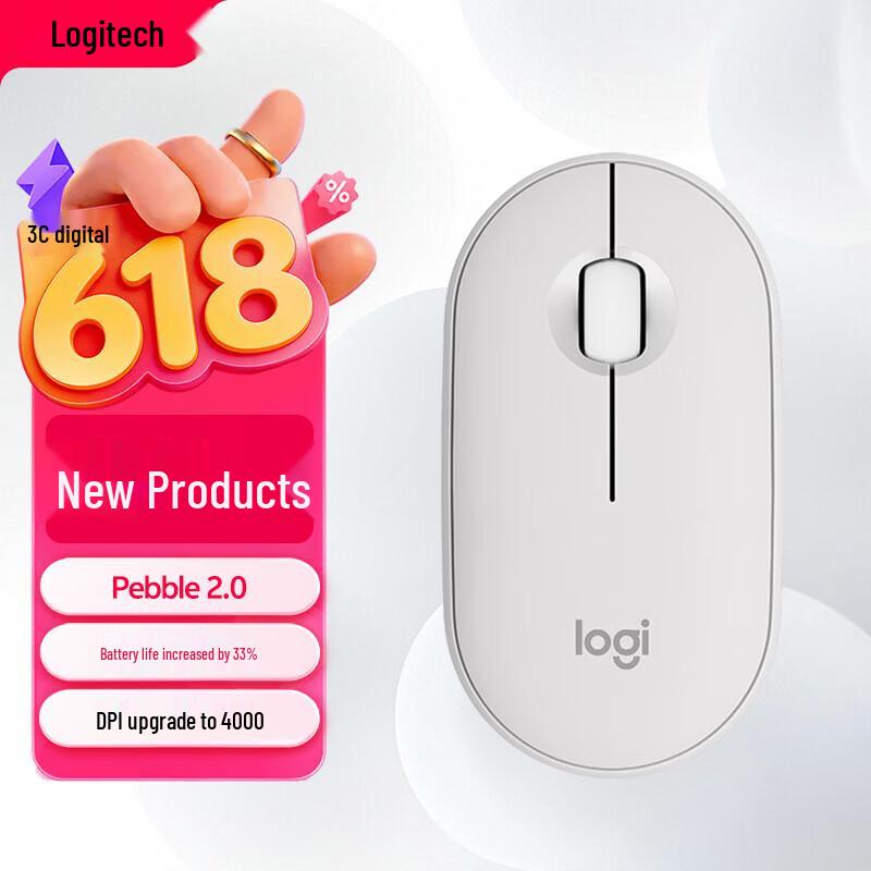 Logitech PEBBLE 2.0 Wireless Bluetooth Silent Mouse