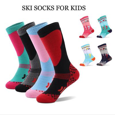 Kinder Skisocken, 1 Paar Warme Baumwoll Snowboardsocken Jungen Mädchen zum Skifahren Outdoor Kaltes Wetter