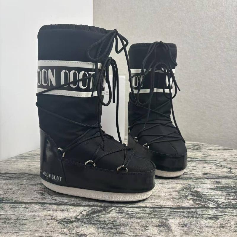 Winter Samt warm rutschfest Schneestiefel Damen Lang Mondstiefel