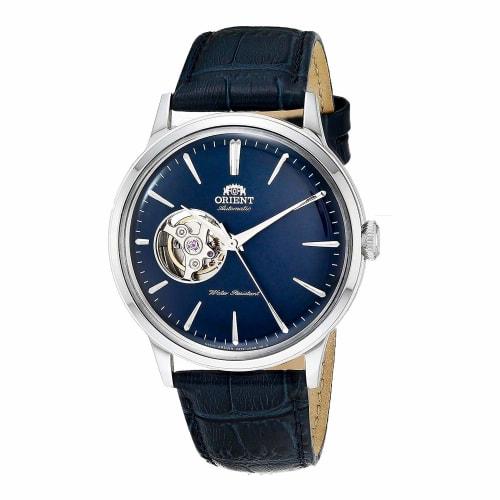 

Orient Bambino Open Heart Japanese Automatic Stainless Steel and Leather Dress Watch, Blue