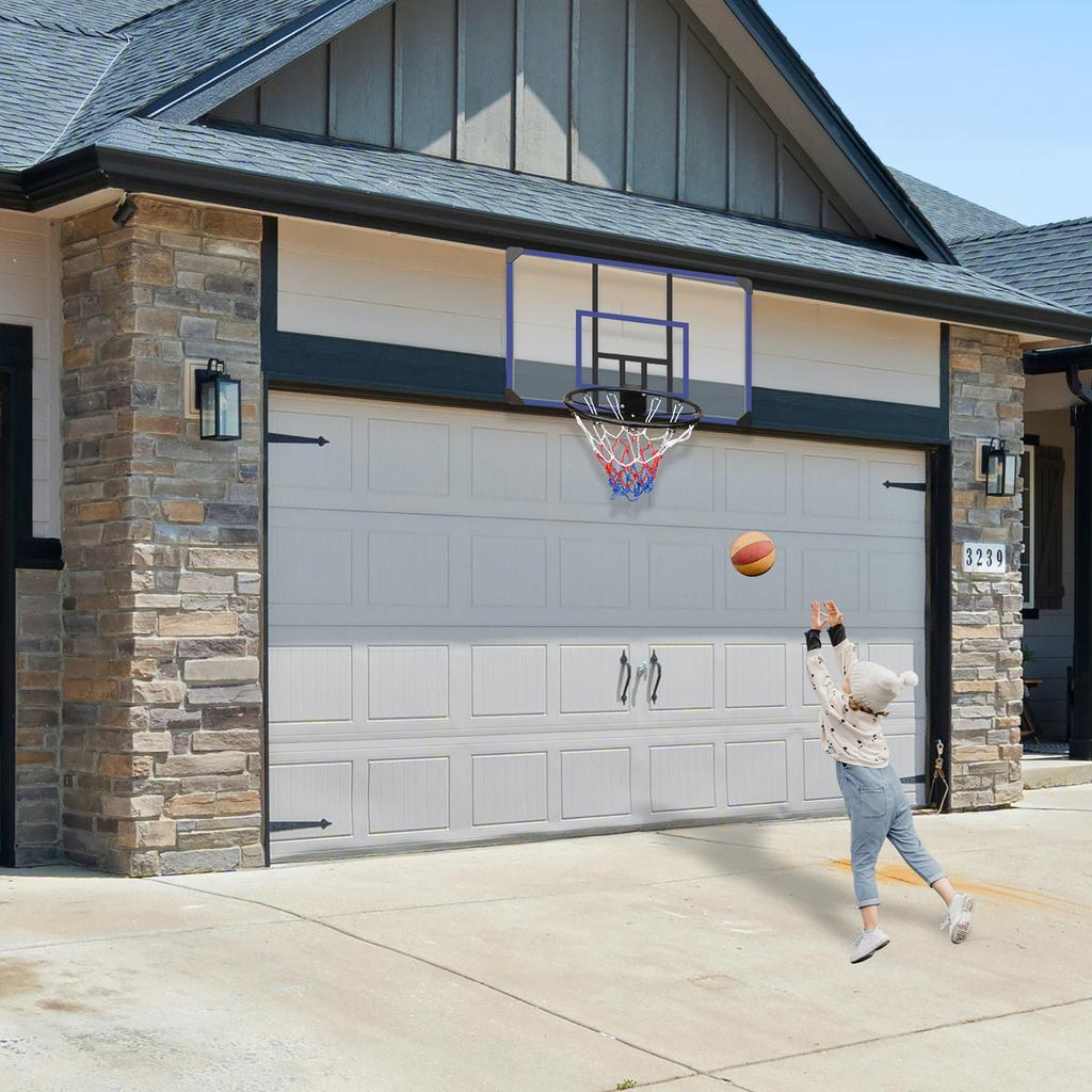 Wall-mounted Basketball Hoop, Backboard and Rim, 112cm X 72cm, Shatterproof Backboard, Indoor/outdoor