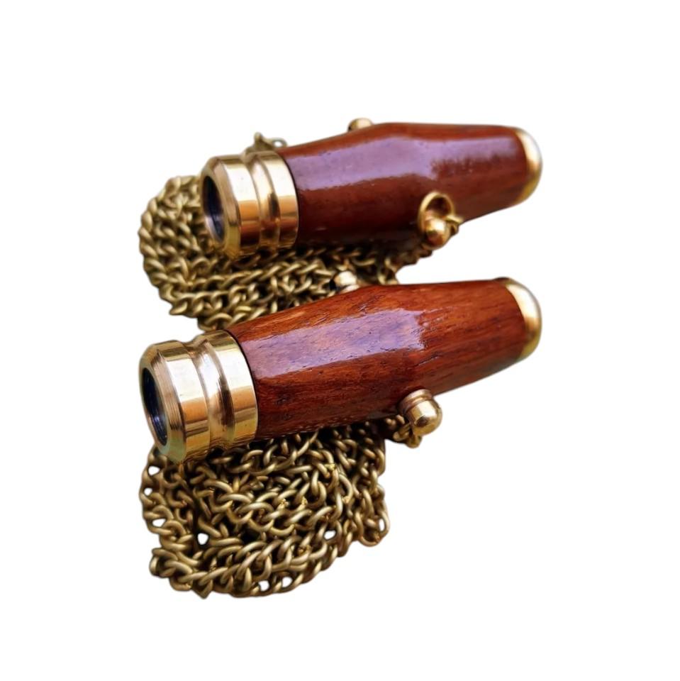 Pair of Couples Kaleidoscope Wood & Brass Pendant Kaleidoscope For Your Love One