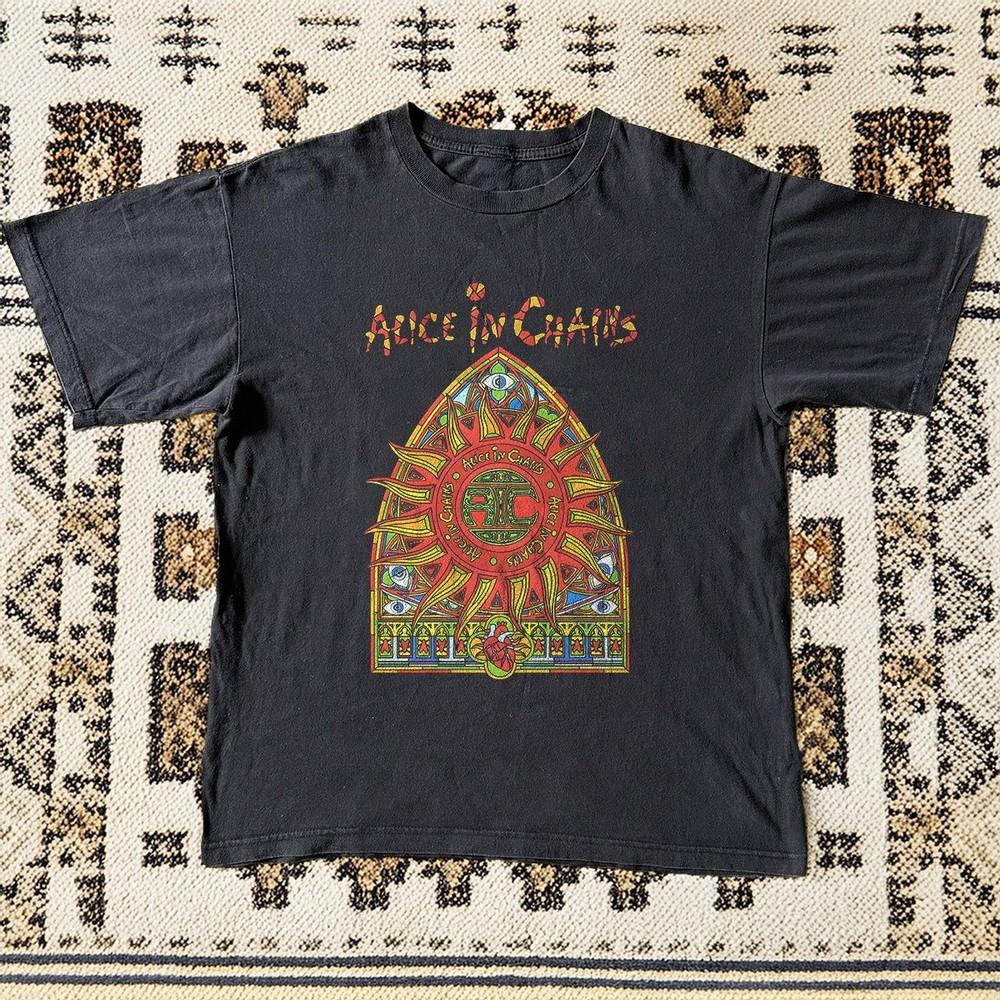 NEW Alice In Chains Retro Rock Band Black Cotton TShirt S5XL Unisex T-Shirt S