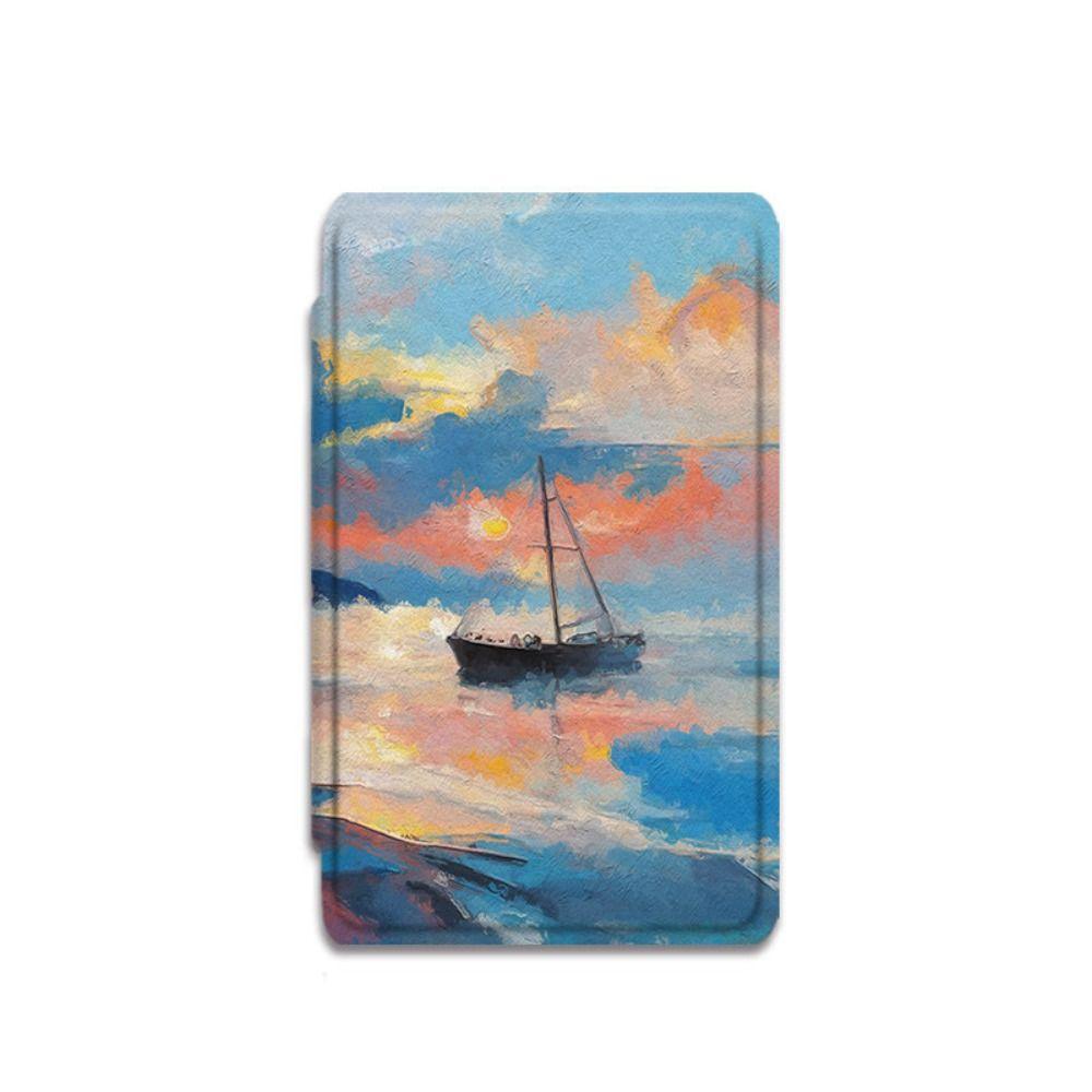 Anti-fall Protective Cover Oil Painting Design Folio Shell Magnetic Case for XTEINK X4/X3