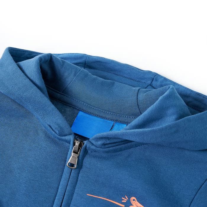 Sweatshirt à capuche fermeture éclair enfants bleu 92/104/116/128/140
