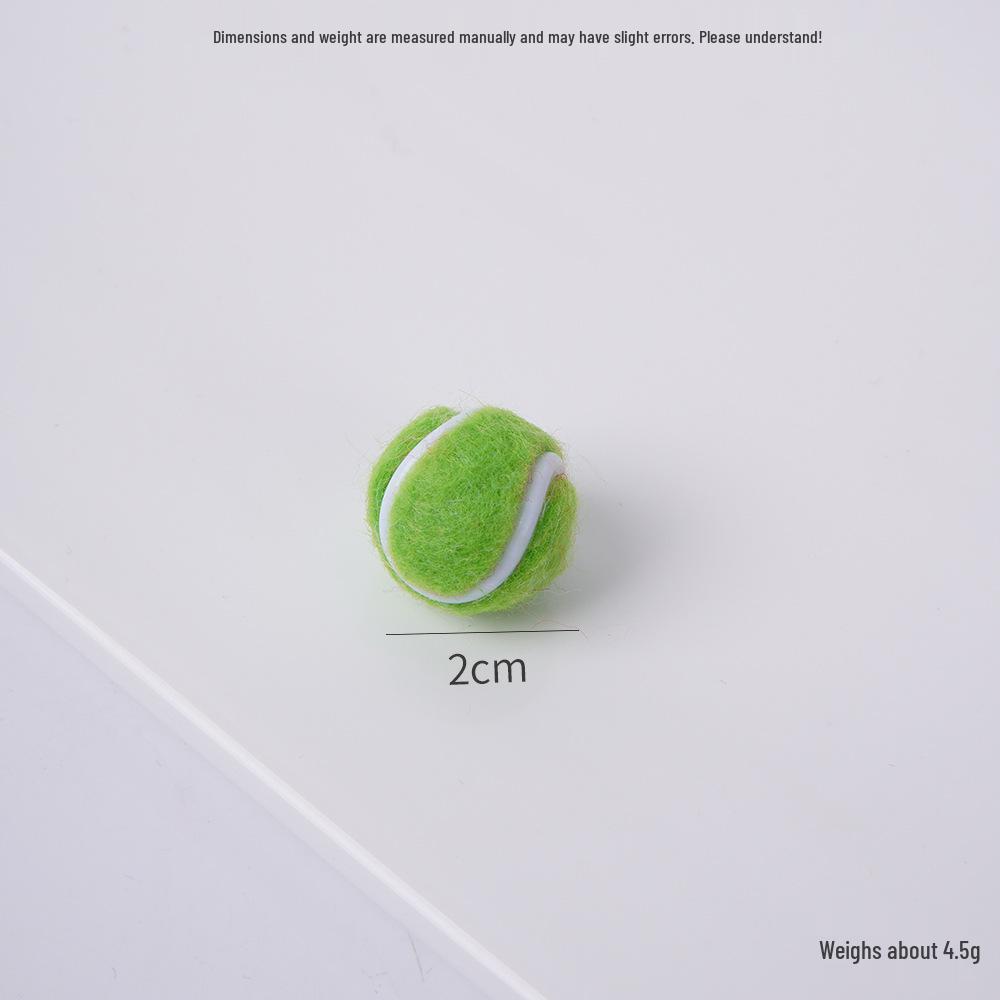 2cm Mini Tennis Ball Toy Keyring Backpack Pendant & Earrings Souvenir