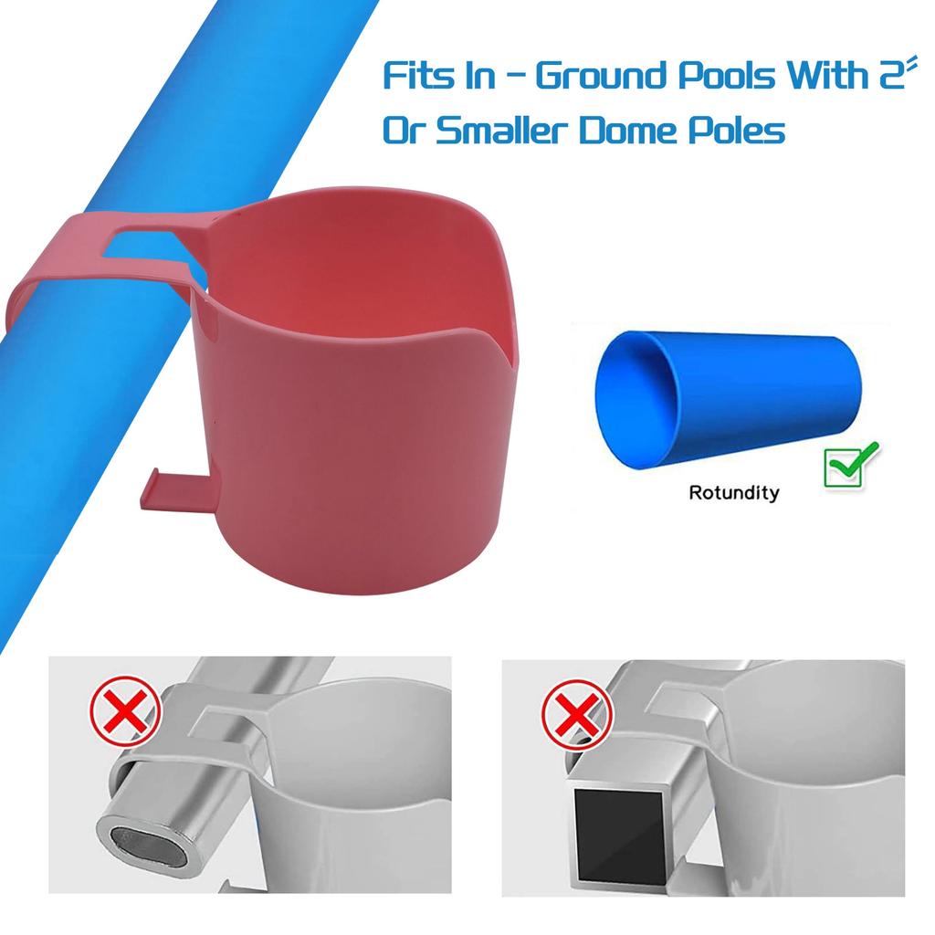 Pool Side Cup Holder For Above Ground Inflatable Pool Pool Side Drink Cup Holder No Spill Pool Drink Holder For Home Pool