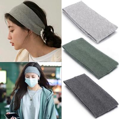 Hair Band With Women's Knitted Headband Sweat-Absorbent Running Face Scarf
