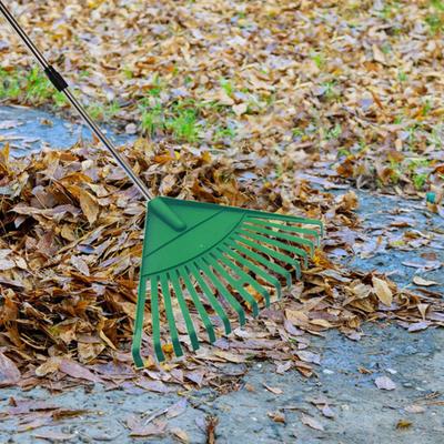 Gartenrechen mit 16 Zähnen, breiter Rechenkopf, einfach zu installierender Grasrechenkopf