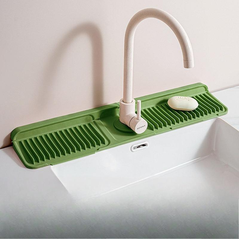 Upgraded Button Silicone Faucet Drain Pad, Kitchen Sink Storage Pad, Washbasin Leak-proof and Anti-slip Pad