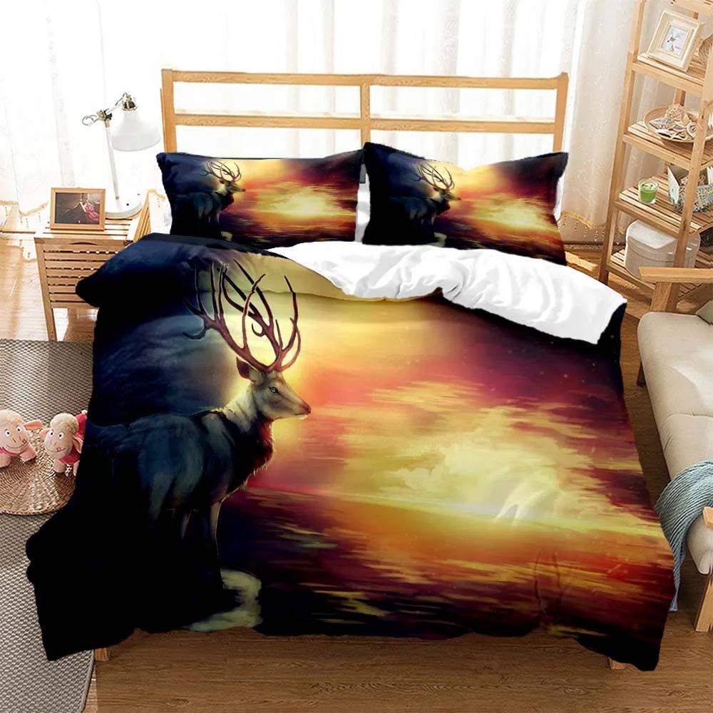Comforter Elk God Of Luck Soft And Comfortable Customizable Comforter Bedding Sets Bedding Set Luxury Personalized Bedding