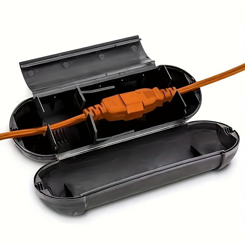 

Waterproof Outdoor Extension Cord Protector - Durable Plastic, Electrician-Grade Weatherproof Connector Box чорний