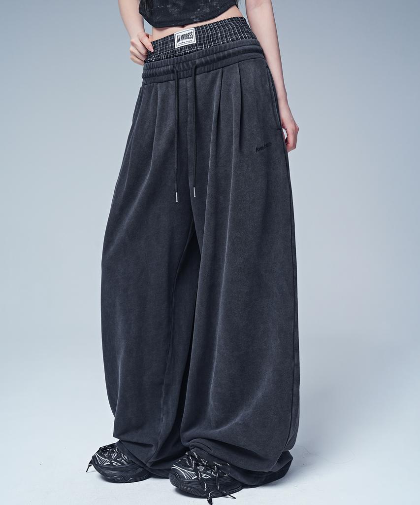 AVANDRESS 88 Double Tuck Relaxed Sagging Pants_3Col