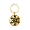 Dawapara Archangels Sigil Talisman Keychain Metatron Witchcraft Triple Moon Pentagram Pendant Stainless Steel Jewelry