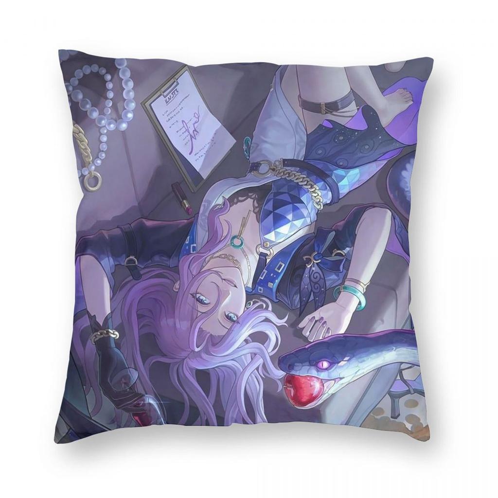 Jade Honkai Star Rail Anime Square Pillowcase Pillow Cover Cushion Decor Comfort Throw Pillow for Home Car