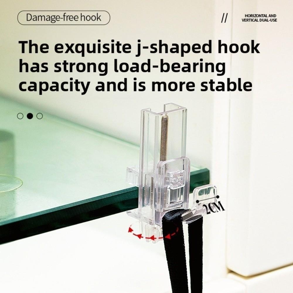Gifts Detachable Desk Hooks Multi-purpose Horizontal and Vertical Dual-use Kitchen Knob Hook Knob Window Frame and Shelf Rack