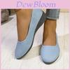 Stylish Spring New Women's Casual Wedge Loafers In Denim Blue And Gold Colors For Everyday Comfort