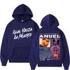 Rapper Anuel AA's echtes Hasta La Muerte Hoodie für Männer und Frauen, ein stylischer Hoodie und Langarmmantel für beide Geschlechter