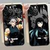 Hot Anime Demons Slayers Case for iPhone 17 Pro Max 12 Air 15 16 Plus 11 14 XS XR 13 Mini 7 8 SE Funda Back Phone Cover