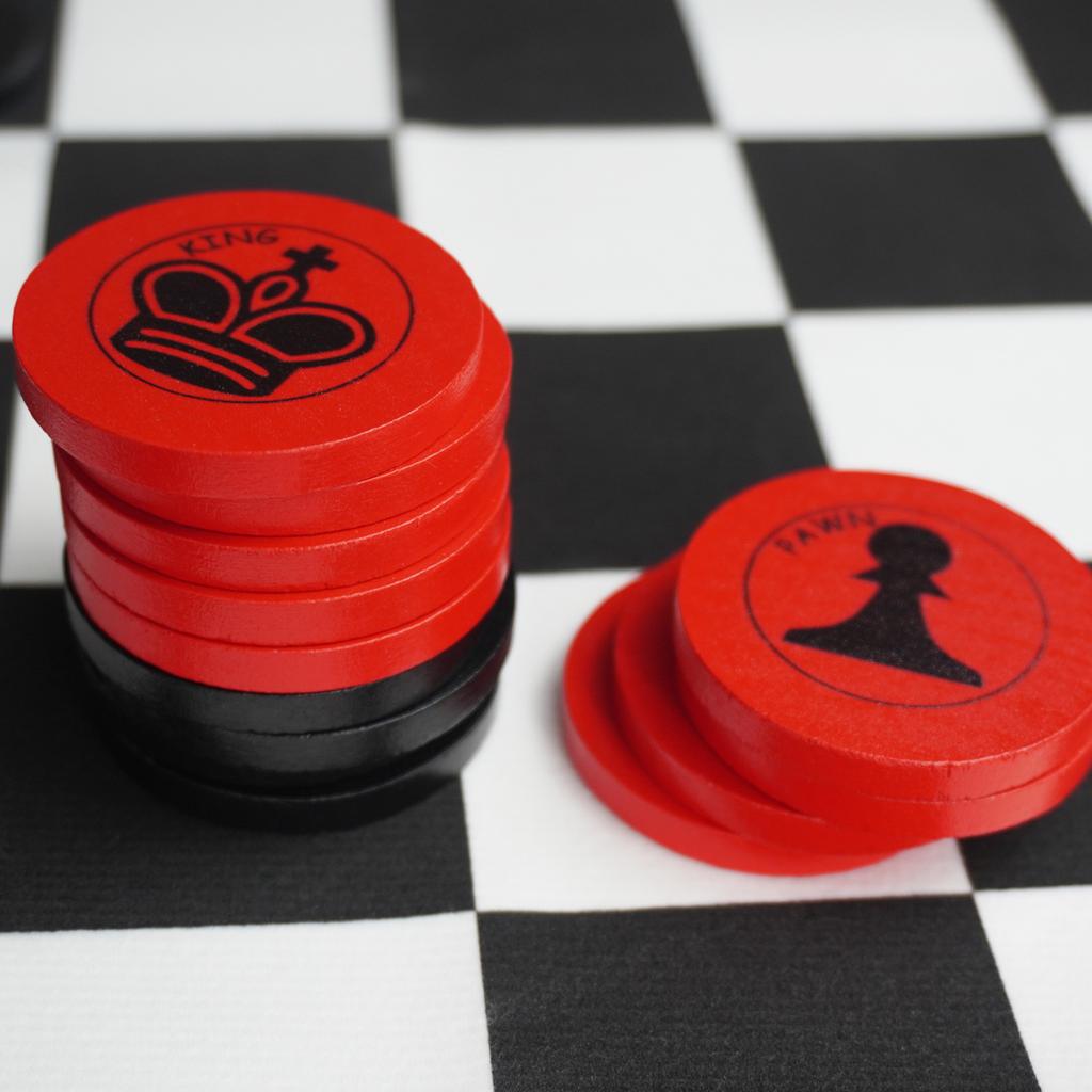 Giant 51Cm X 51Cm/20" X 20" Flat Chess Solid Wood Large Set, Chess Pieces Solid Wood,Rollable Faux Leather Chess Board, Storage