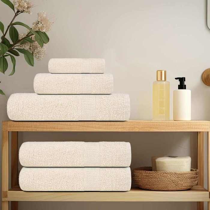 VidaXL Serviettes de sauna 2 pcs crème 80x200 cm 360 g/m² 100% coton 137007