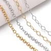 1Meter/Pack Two Sizes 304 Stainless Steel Oval Shape Handmade Chains for DIY Necklace Bracelets Jewelry Making Accessories