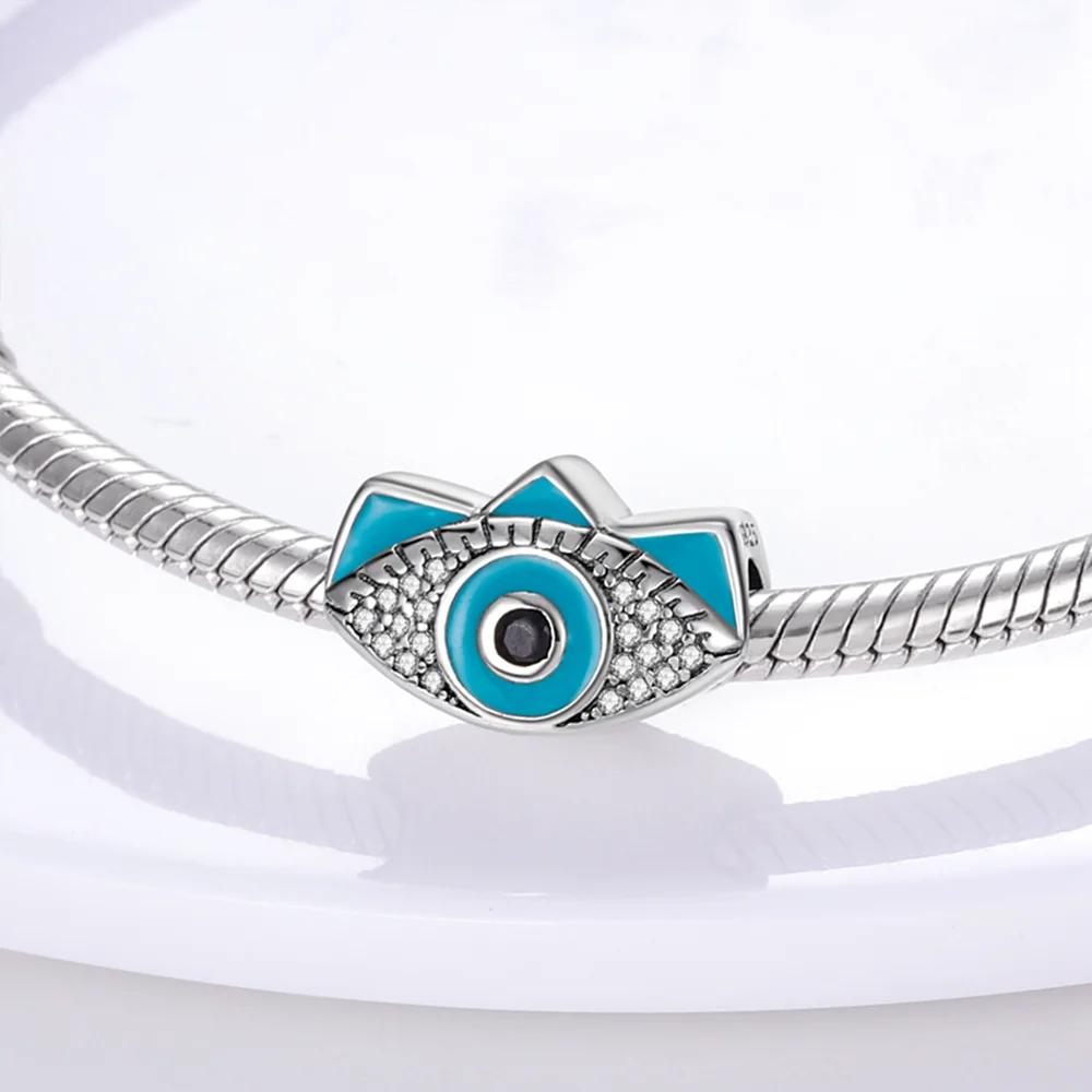 Charm Bead Charms Plata Originales Blue Devil Eyes Bead Charms for Charm Bead Charms copper Bracelets Bead Charms Jewellery Making Womens Gift