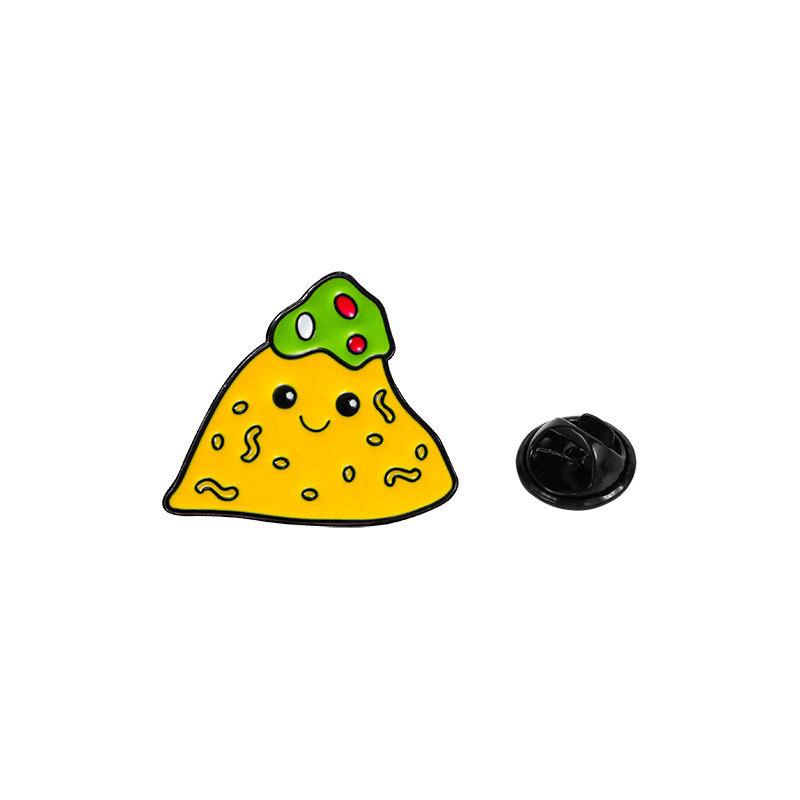 Cartoon Food Cute Brooch Pizza Vegetable Salad Hot Dog Sandwich Seam-Free Clothing