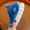 2025 New Green Cloudy Sharks Slipper Children Funny Shark Slippers Kids Shoes Babi Animal Fish Plush Slides