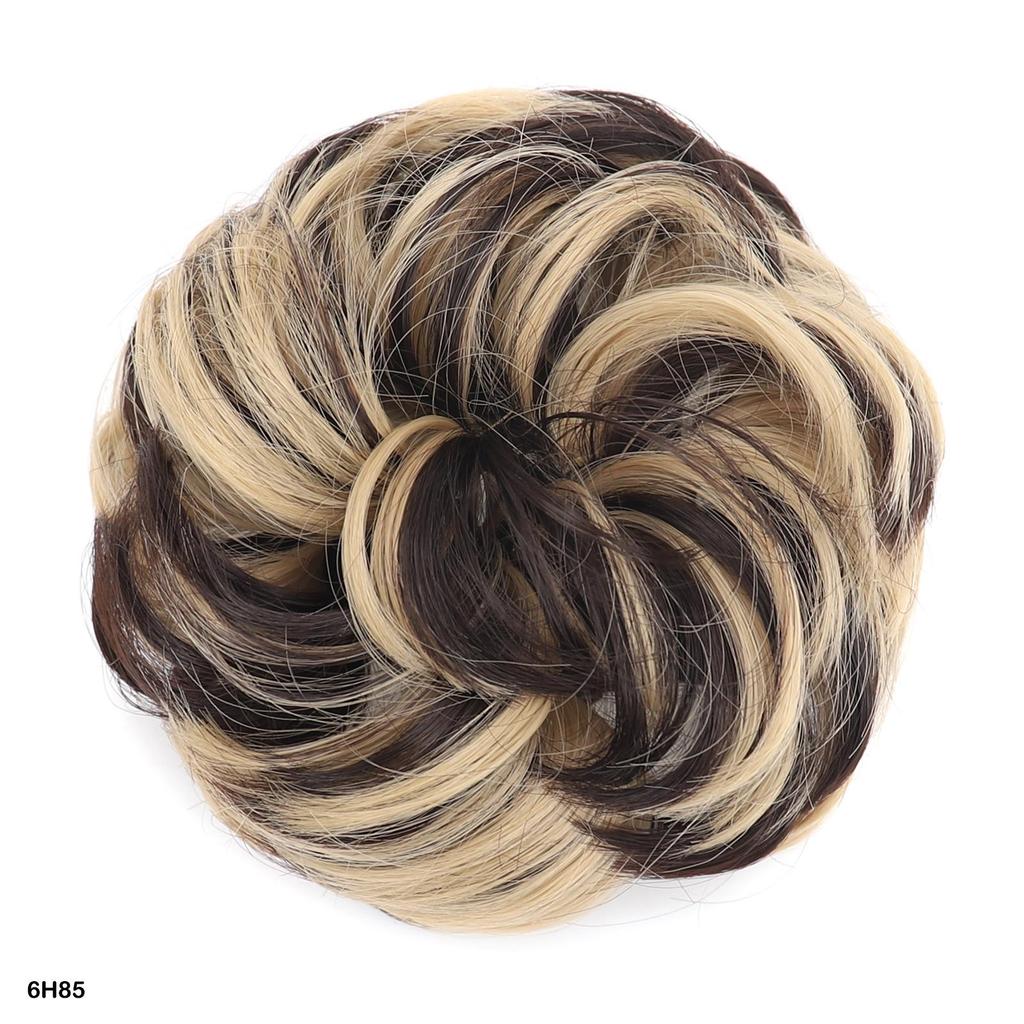 Syntetický rozcuchaný drdol Vlasové příčesky Styl ptačího hnízda pro ženy - Nadýchaný Vlnitý Kudrnatý Chignon Nastavitelný Design