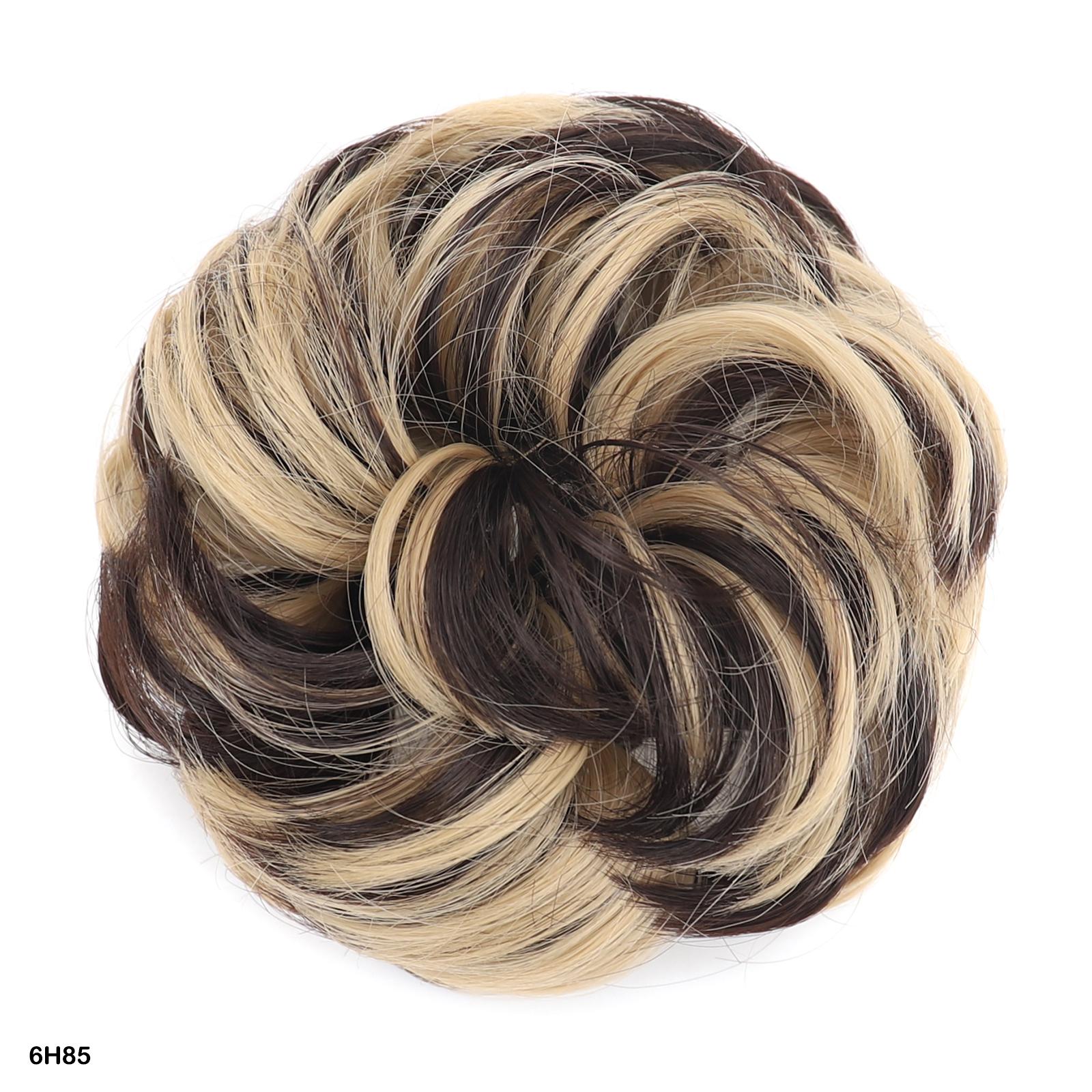 

Синтетичний недбалий пучок для волосся, нарощування, стиль «пташине гніздо» для жінок - пухкий, хвилястий, кучерявий шиньйон, регульований дизайн