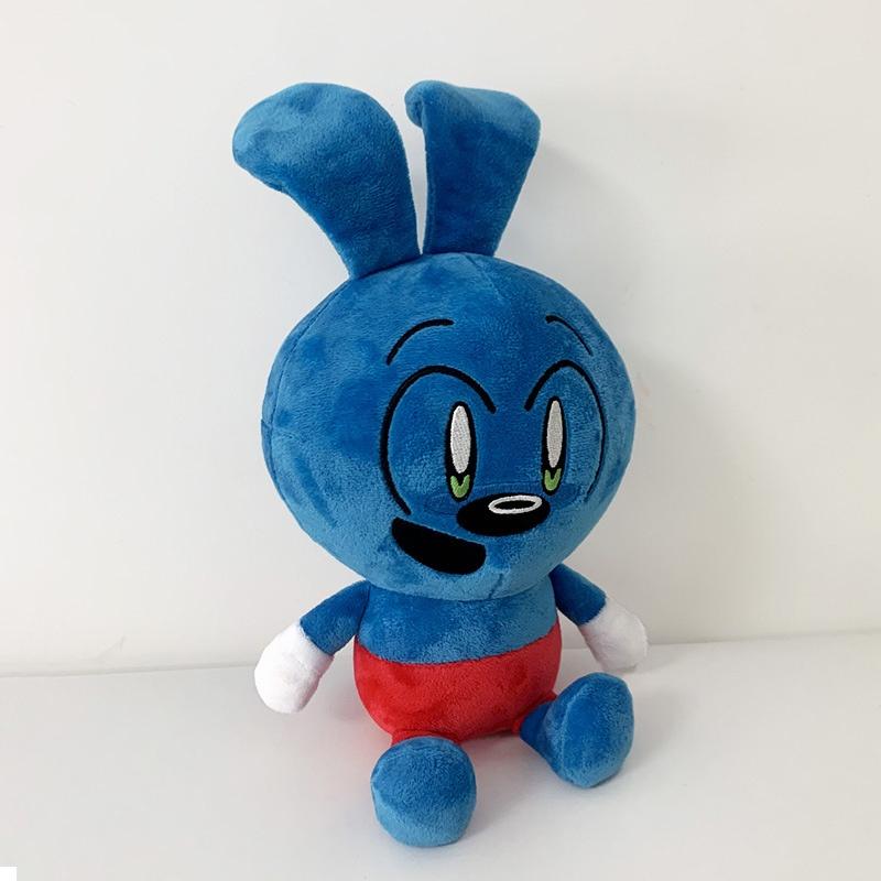 Riggy Plush Blue Rabbit Toy Cute Stuffed Animal Gift For Holidays 25cm Height