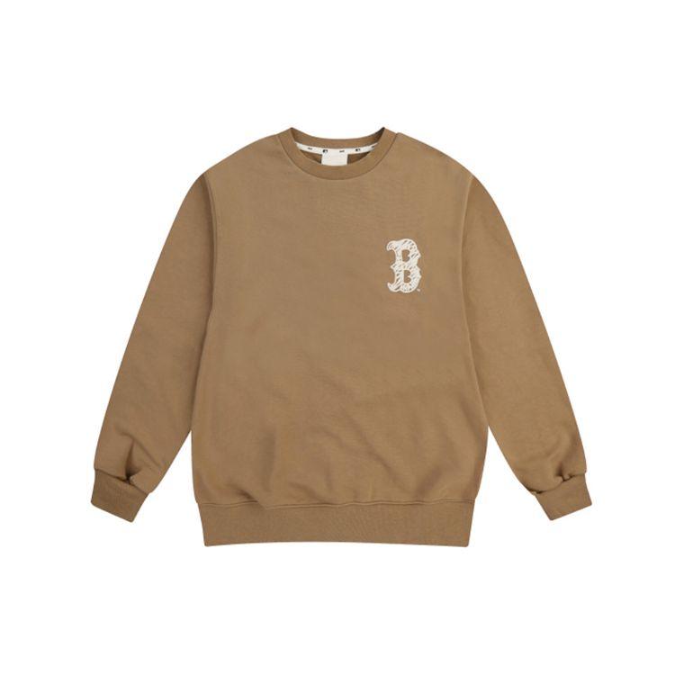 Felpa Girocollo con Logo Lettera Grande Posteriore Boston Red Sox Serie Like MLB Unisex Marrone 31MT05941-43B