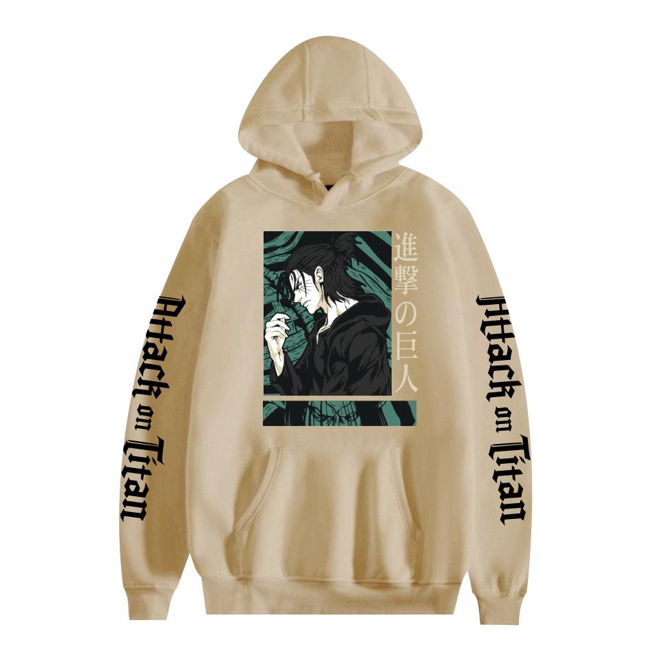 Mens Womens Hoodie Attack On Titan Hoodies Streetwear Casual Cartoon Printed Hooded Pullover Sweatshirts