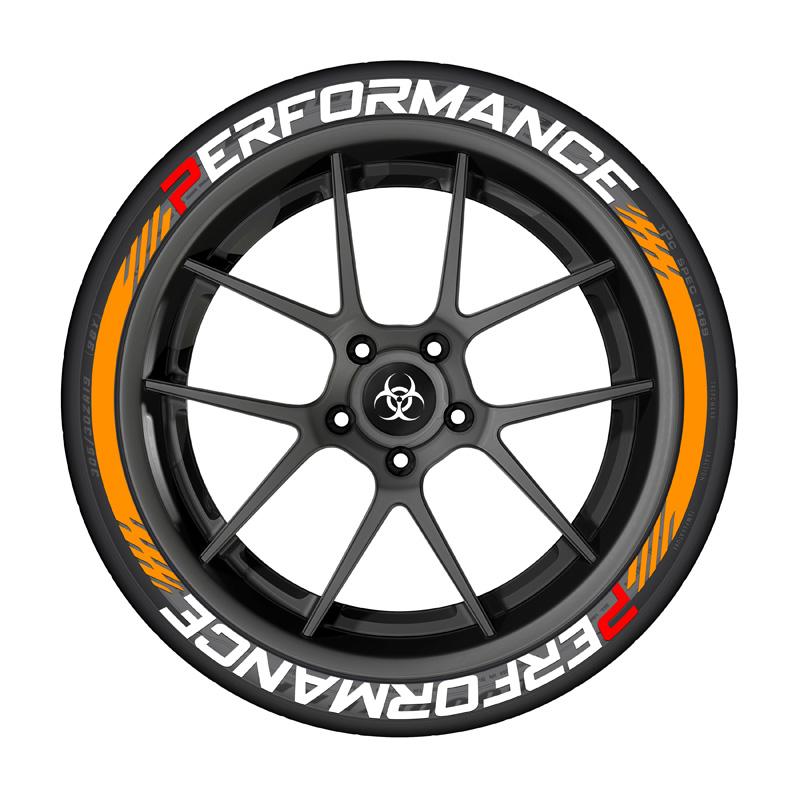 8 KS Na 4 Pneumatiky PERFORMANCE Pneumatika Kolo Auto Samolepky Univerzální 3D Silné Auto Písmena Obtisky V Jednom Kusu Auto Pneumatika Dekorace Samolepky