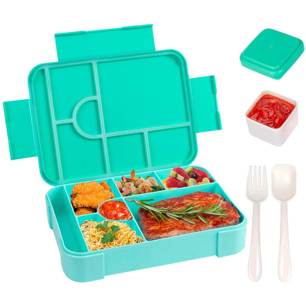Large Capacity Bento Lunch Box for School Microwave Bento Box Leak-Proof Sealing Portable Divided Fresh-Keeping Food Container